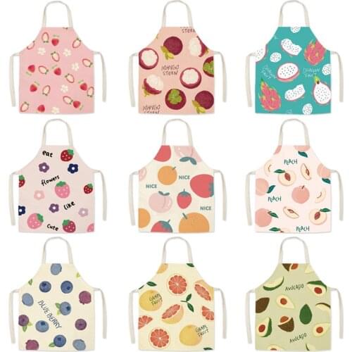 Cartoon Linen Apron Parent-child Apron Cuff Kit Kitchen DIY Baking Painting Pinafore Waterproof Children Baby Clothing Bibs