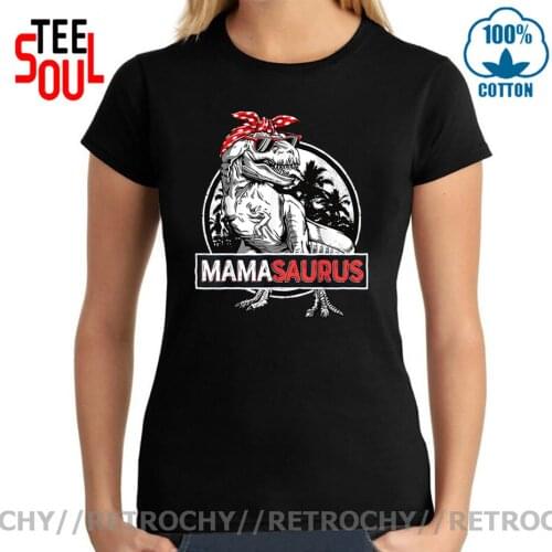 Mamasaurus T Rex Dinosaur Graphic T Shirts Women 2021 Summer New Casual Loose Tshirt Mothers Day Gift Korean O Neck Female Tops