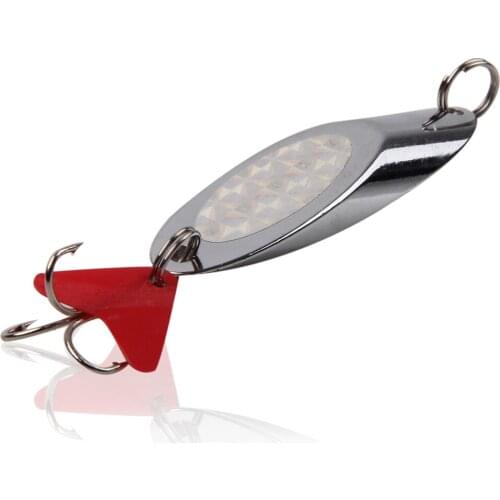 Hyaena 5pcs Metal Spoon Lure Treble Tackle Hook Pike Bass Spinnerbait Fishing Jigging Hard Lure Tackle