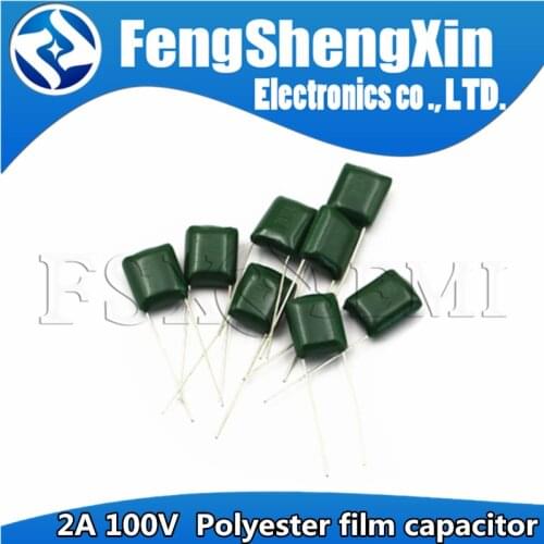 50pcs Polyester film capacitor 100V 1nF 1.5nF 2.2nF 100nF 2A471J 2A102J 2A152J 2A222J 2A392J 2A332J 2A472J 2A103J 2A473J 2A104J