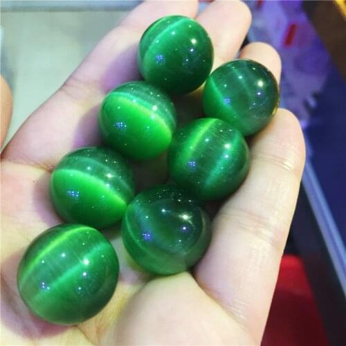 Beautiful Cat Eye Crystal green ballhome decoration 20mm 1pcs