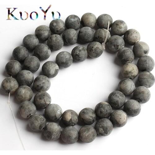 Dull Polish Matte Black Spectrolite Labradorite Natural Stone Beads For Jewelry Making 15" 4/6/8/10mm Diy Bracelet Accessories