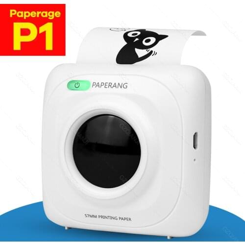 Paperang P1 Mini Photo Thermal Printer Sticker Notes Picture Phone Printer Printing Paper Rolls Protable Wireless Printer 200DPI