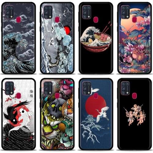 Case for Samsung Galaxy M10 M10s M20 M30 M40 M11 M21 M31s M51 M01 A7 2018 TPU Soft Phone Cover Japanese style Art Japan Cases