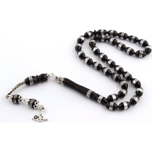 Natural Kuka Seed 925 Silver 33 Beads Tassel Pendant Prayer Beads Islamic Tasbih Rosary Men Women Meditation Jewelry From Turkey