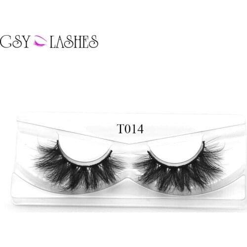 GSY Mink Lashes, 3D Mink Eyelashes 18mm Natural Lashes for Women Individual Lashes Real Fake Eyelashes Siberian Hand Made(T14)