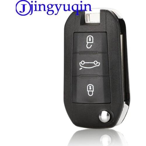 Jingyuqin 3 Buttons Original Car Key For Peugeot 208 308 508 3008 5008 Uncut Blade Shell Remote Key Case Cover Fob