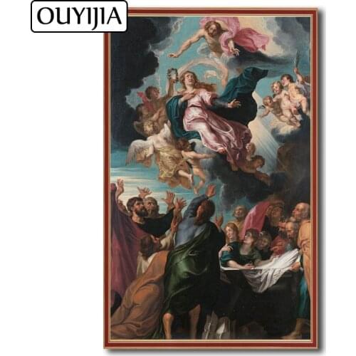 OUYIJIA Atr Oil Rafael Angel Christ Ascension Of Christ 5D DIY Diamond Painting Embroidery Diamond Rhinestone Mosaic Decoration