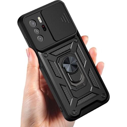 Slide Camera Lens Protection Ring Case for Xiaomi POCO X3 Pro NFC F3 M3 Mi 11 Lite 5G Redmi Note 10 Pro 9S 8 4G Shockproof Cover