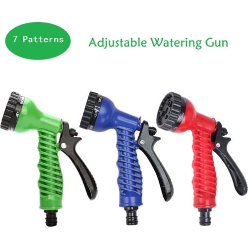 Garden Water Spray Lawn Sprinkler Water Gun 7 Pattern Adjustable Hose Nozzles High Pressure Power Car Washer Cleaning Tools
