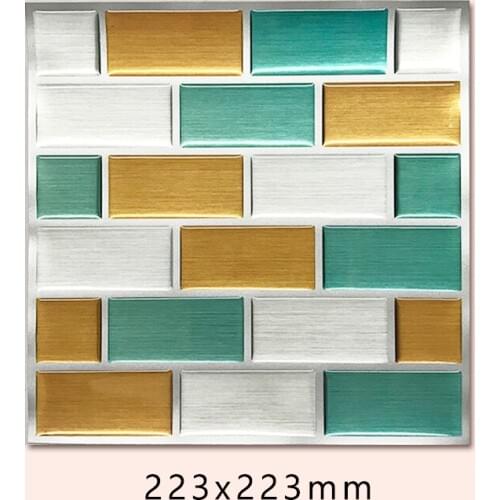 Self Adhesive Peel Hybrid Color Wall Tile Sticker DIY Kitchen Bathroom Home Decor Vinyl Marble Waterproof Oil proof Stickers