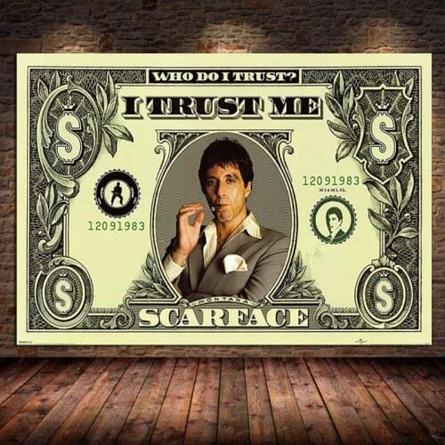 Modern Dollar Inspirational Canvas Painting Posters and Prints Money On the Wall Art Pictures for Living Room Cuadros Unframed