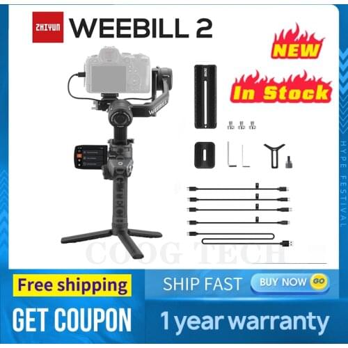 ZHIYUN Weebill 2 Gimbal Stabilizer for Camera DSLR Cameras 3-Axis Handheld Stabilizer with Screen for Canon/Sony VS DJI