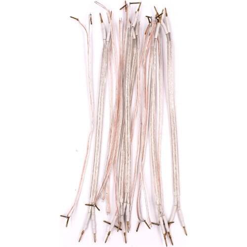 10/100/500pcs 2IN 10CM/20CM LED Neon Light Welding Wire Gold Silver Wire Middle Connector for 5-240V Neon Lamp Soldering