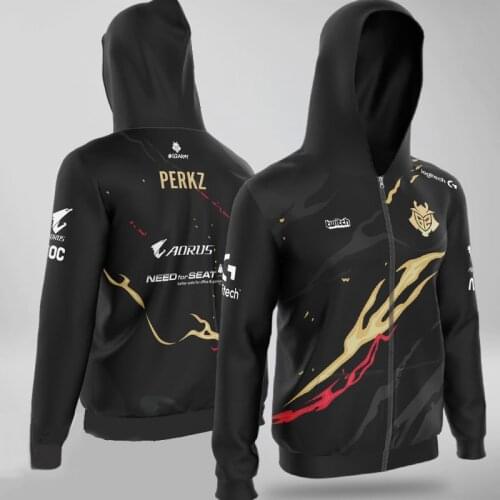 Long-sleeved hoodie for men and women, sportswear with custom name, casual uniform for men and women, model G2 e-sports World