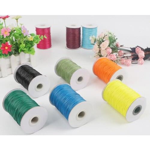 1 Roll 1/1.5/2mm Korea Cotton Waxed Thread Cord Use For String Beads Strap Jewelry Findings DIY Necklace Bracelet Making