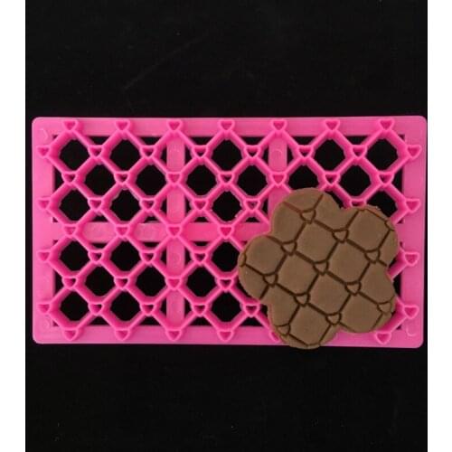 1PC Pink biscuit impression cake fondant quyi print stencil pattern love pattern flower pansy chocolate mold cake standA125