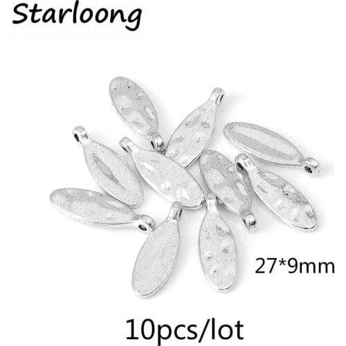 10pcs/lot zinc alloy antique silver plated color leaves little charm pendants for Bracelet Necklace DIY Jewelry Making
