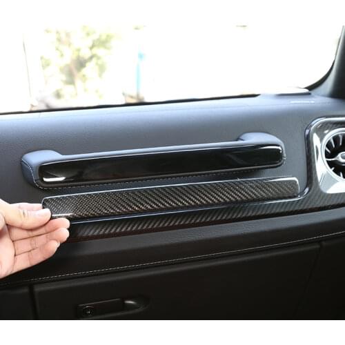 For Mercedes Benz G Class W463 G500 2019-2020 Car styling 100% Real Carbon Fiber Co-pilot glove box handle cover Car Accessories