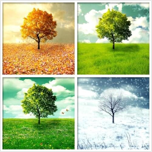 5D diamond painting full diamond new landscape four seasons tree mosaic embroidery decoration home decoration