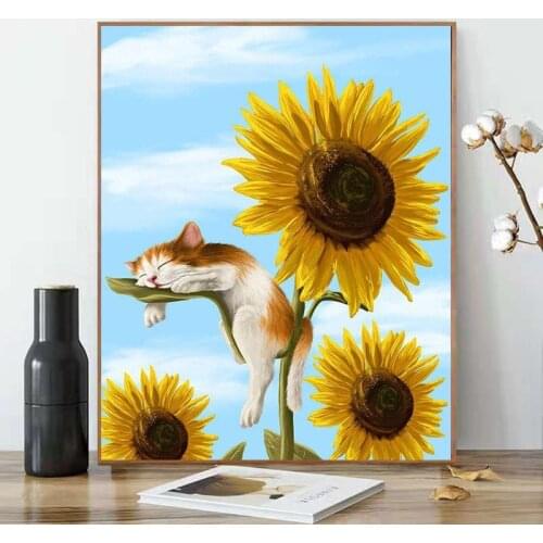 DIY 5D Diamond Painting Cross Stitch Kit Flowers and Animals Full Diamond Embroidery Mosaic Art Picture Home Decoration Gift