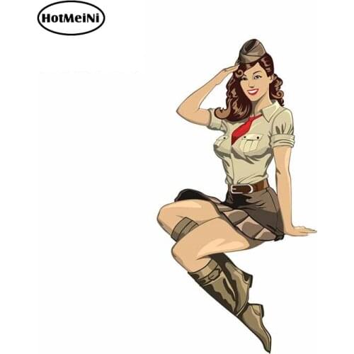 HotMeiNi 13cm x 6.8cm For Sexy Girl Personality Creative Car Stickers DIY Decal Waterproof Vinyl Material Motorcycle Decor