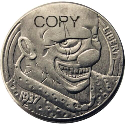BU(24)Hobo Nickel 1937-D 3-Legged Buffalo Nickel Rare Creative Funny Copy Coin