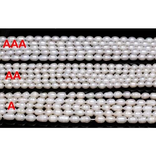 Hot Sale Natural Freshwater Pearl Oval Loose Beads 6-7 mm For Jewelry Making DIY Bracelet Earrings Necklace Accessory
