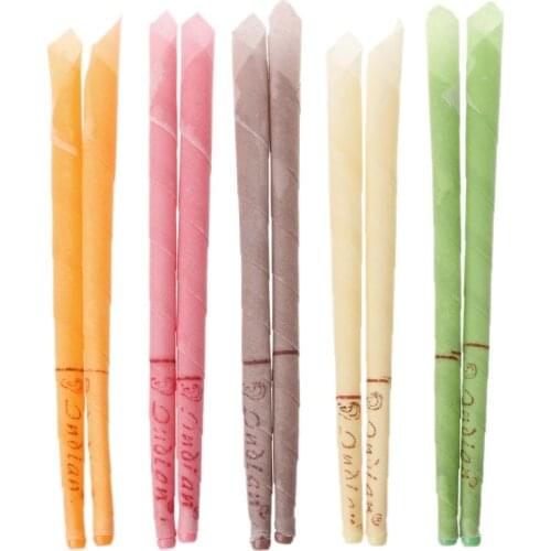 DUAI 10Pcs Ear Wax Cleaner Removal Indian Coning Fragrance Ear Candles Healthy Care Ear Care Random Color