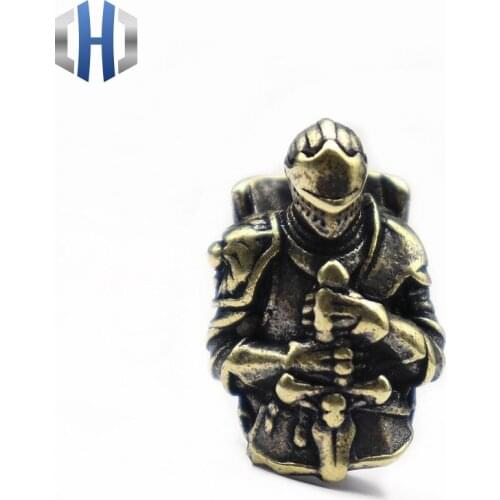 EDC Retro Paracord Beads Vicissitudes Templar Knight Brass Crusader Armor Warrior Knife Umbrella Rope Buckle Keyring Knife Beads