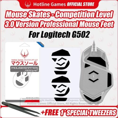 Hotline Games 3.0 Competition Level Mouse Skates Mouse Feet Pad Replacement Feet for Logitech G502 Mouse 0.28mm/0.6mm Thickness