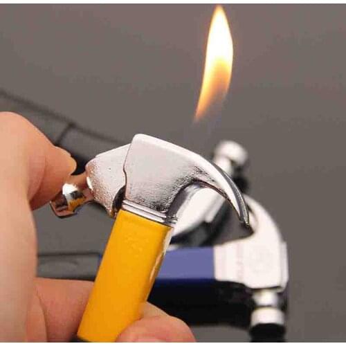 Personalized Creative Hammer Hammer Electronic Open Flame Lighter Smoking Accessories for Weed Regalos Para Hombre Originales