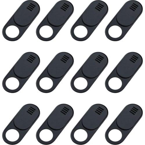 Webcam Cover, 12-Pack Ultra Thin Design Web Camera Cover Slide for Laptop, PC, , IMac, Computer, iPad, Pro- Black