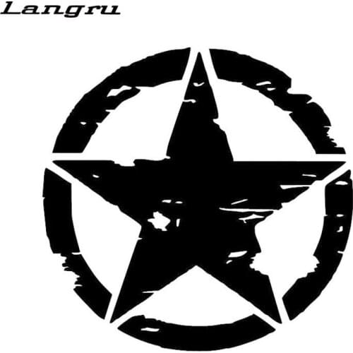 Langru Hot Sale Army Star Graphic Decals Motorcycle Car Stickers Vinyl Graphics Decals Car Styling Decorative Jdm