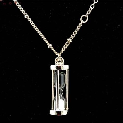 Small version high quality fashion jewelry metal hourglass necklace