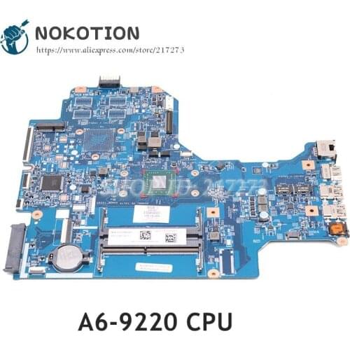NOKOTION 926191-601 926191-001 16892-2 448.0CB03.0021 For HP 17-AK 17Z-AK000 Laptop motherboard A6-9220 CPU DDR4