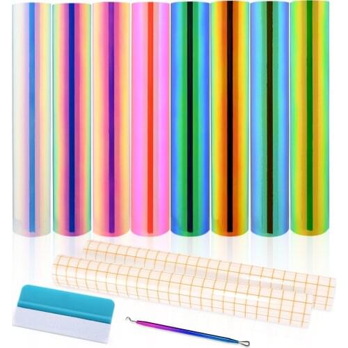 EHDIS Diy Tools Kit Multicolor Adhesive Craft Permanent Vinyl Sticker HTV Lettering Decorative Film for Cup Car Clothes Decals