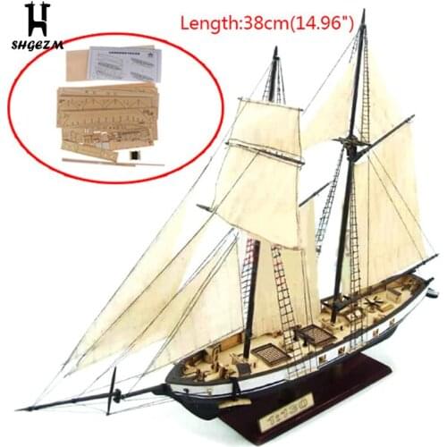 1: 130 Sailing DIY Ship Assembly Model Classical Wooden Boat Decoration Wood