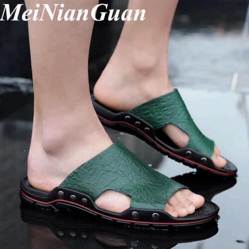 Fashion Breathable Slippers for Men Slip on Summer Flip Flops Non Slip Light Soft Mens Casual Shoes Flat Designer Sandals CK