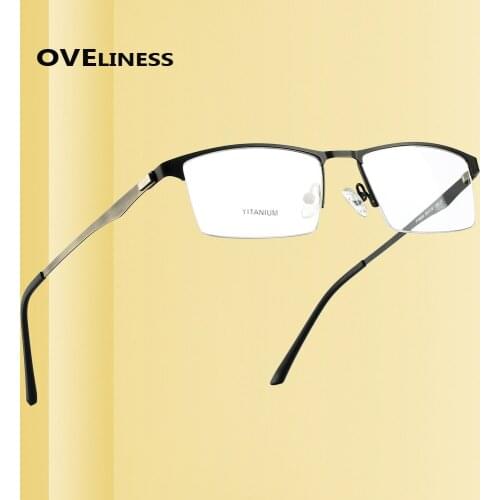 Male eyeglasses 2020 eye glasses frame for men Half Metal Eyewear frames Optical Myopia Prescription Computer glasses Spectacles