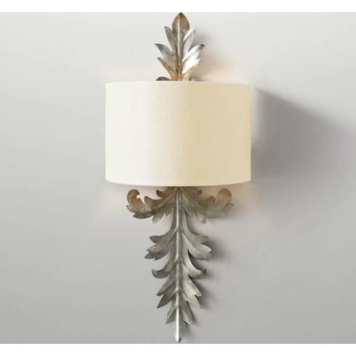 French garden bedroom living room wall lamp cloth cover Antique Iron study of American childrens wall lamp ya72732