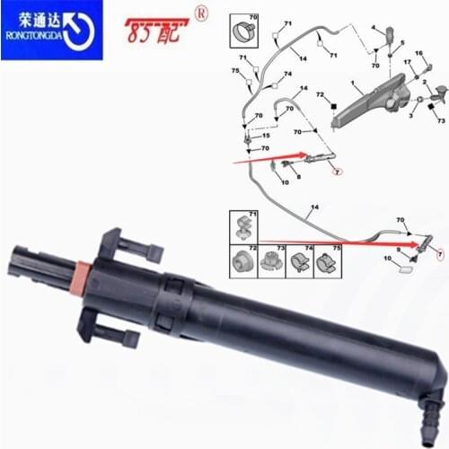 Headlight washer spray nozzle bracket telescopic pump 6438P1 For Peugeot 307/207/607 For Citroen C4/C5 Triumph Headlight washing