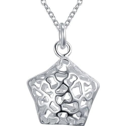 Wholesale Charm Silver Color Pendants For Women Fashion Jewelry Necklace Lady Fashion Jewelry Pendant Hollow Out Basket AN337