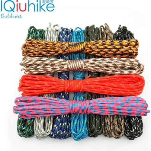 5M 10M 20M 31M Camouflage Paracord 550 Parachute Cord Lanyard Mil Spec Type III 7 Strand Camping Survival Equipment Tents R