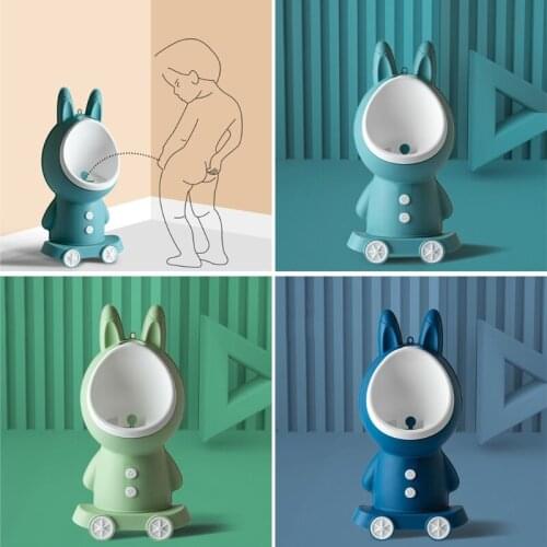 Rabbit Baby Potty Toilet Stand Vertical Urinal Kids Training Boy Pee Bathroom Wall-Mounted Travel Toddler Split Portable 69HE