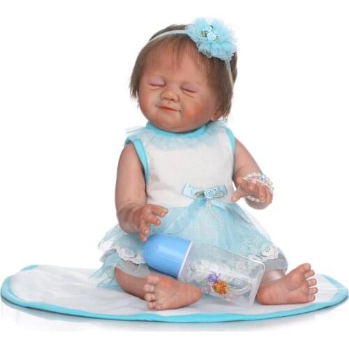 Full silicone reborn baby dolls 20"NPK fashion Bebes reborn girl dolls real new born babies toys for children gift