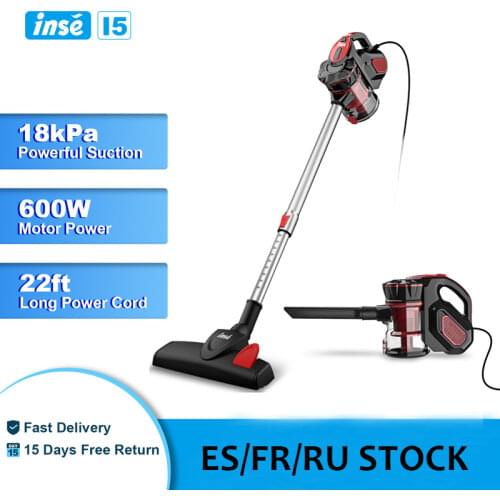 INSE Corded Vacuum Cleaner 18000Pa 600W Strong Suction Power, 22ft Corded Handheld Vacuum Cleaner for Home