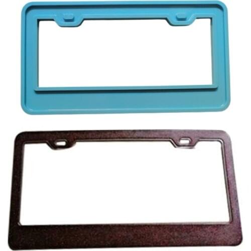 DIY License Plate Frame Casting Silicone Mould Crafts Jewelry Making Tools Epoxy Resin Mold