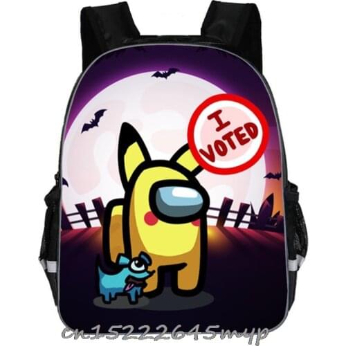 Princess Backpack 1-5 Grade Game Among us Girl Schoolbags Printing Cartoon Cute Children bag Bookbag