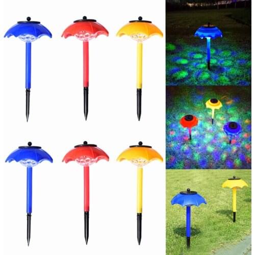 Solar Garden Light Outdoor Mini Umbrella LED Solar Light Lighting Control Waterproof ABS Solar Lawn Light Yard Lawn Decoration